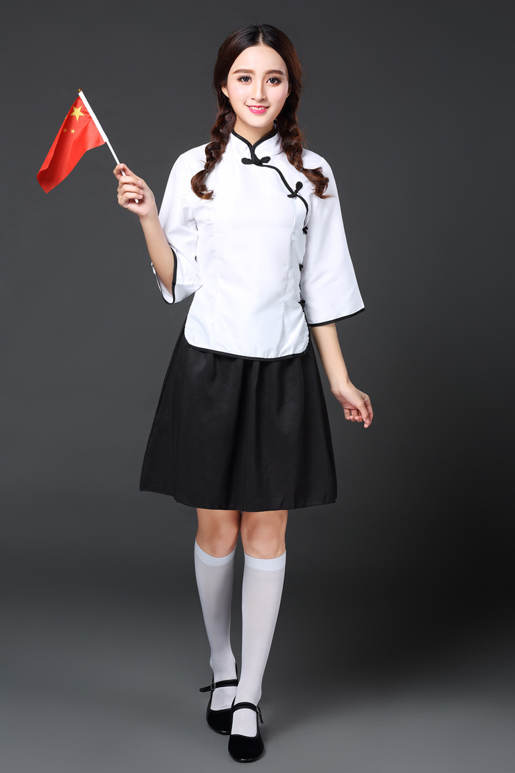 新款五四青年女装民国服五四学生装毕业装演出礼服表演服拍照留念