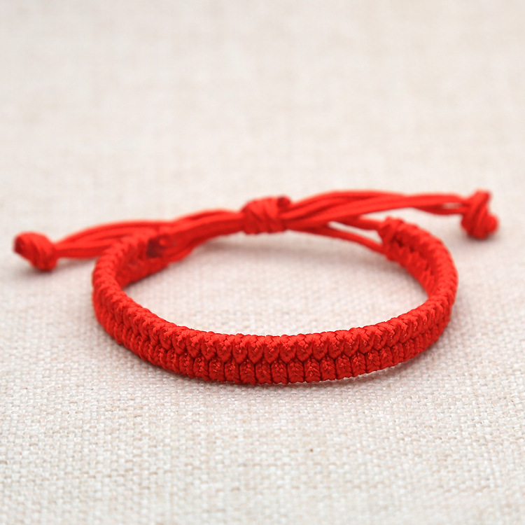 This Animal Year Red Rope Lucky Red Rope Dorje Knot Adjustable Woven Hand Strap Matching Red Rope Bracelet Factory Direct Supply