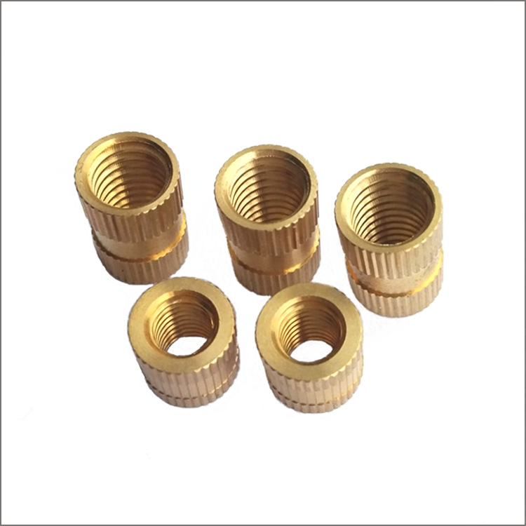 直纹 滚花铜螺母 热熔注塑手机小螺母 预埋螺母 铜嵌件 定制