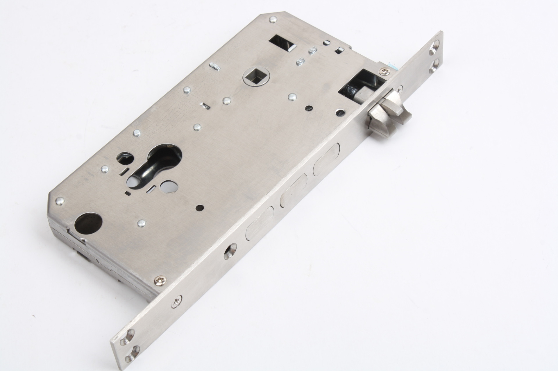 锁体6068全不锈钢不带保险舌双快锁体指纹密码锁 机械锁锁体