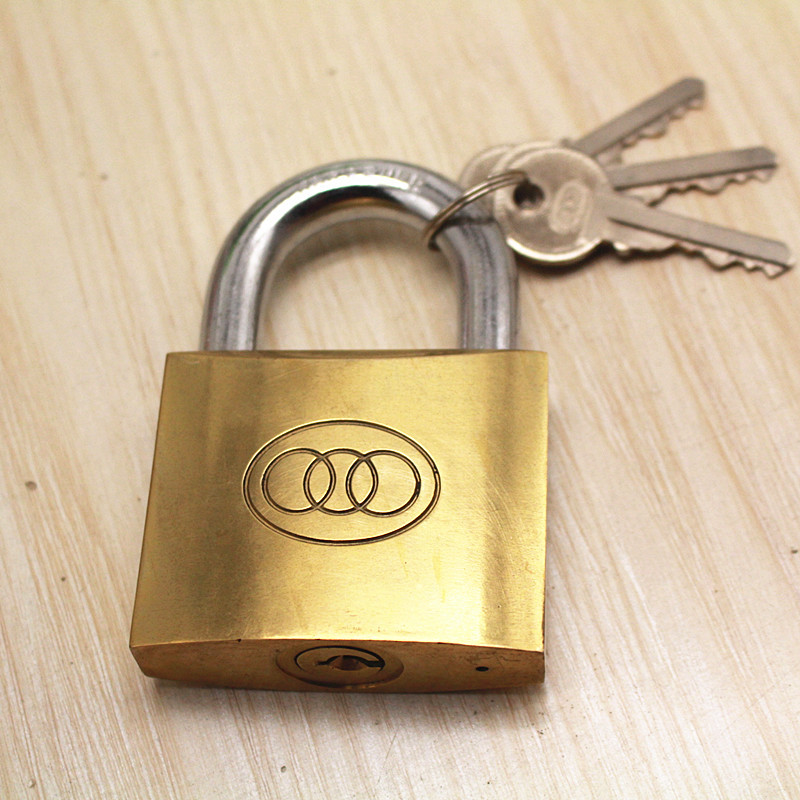 三环锁具63mm纯铜挂锁 266橱柜锁 防盗锁学生宿舍门锁宿舍锁挂锁