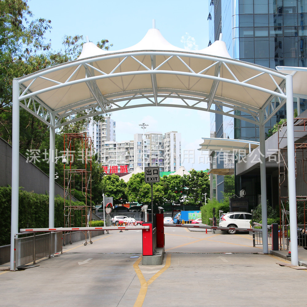 厂家定制美观岗亭膜结构雨棚 厂家膜结构遮阳雨篷定制 膜结构车蓬