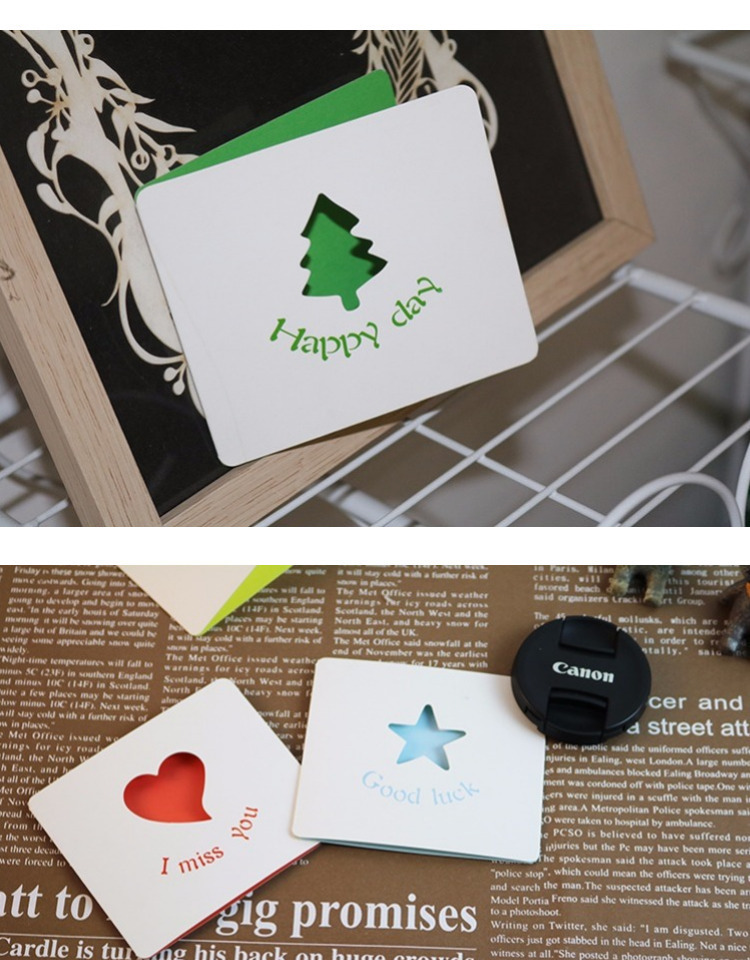 个性镂空小贺卡 精致美观送客户送人小卡片花店蛋糕送客户小礼品