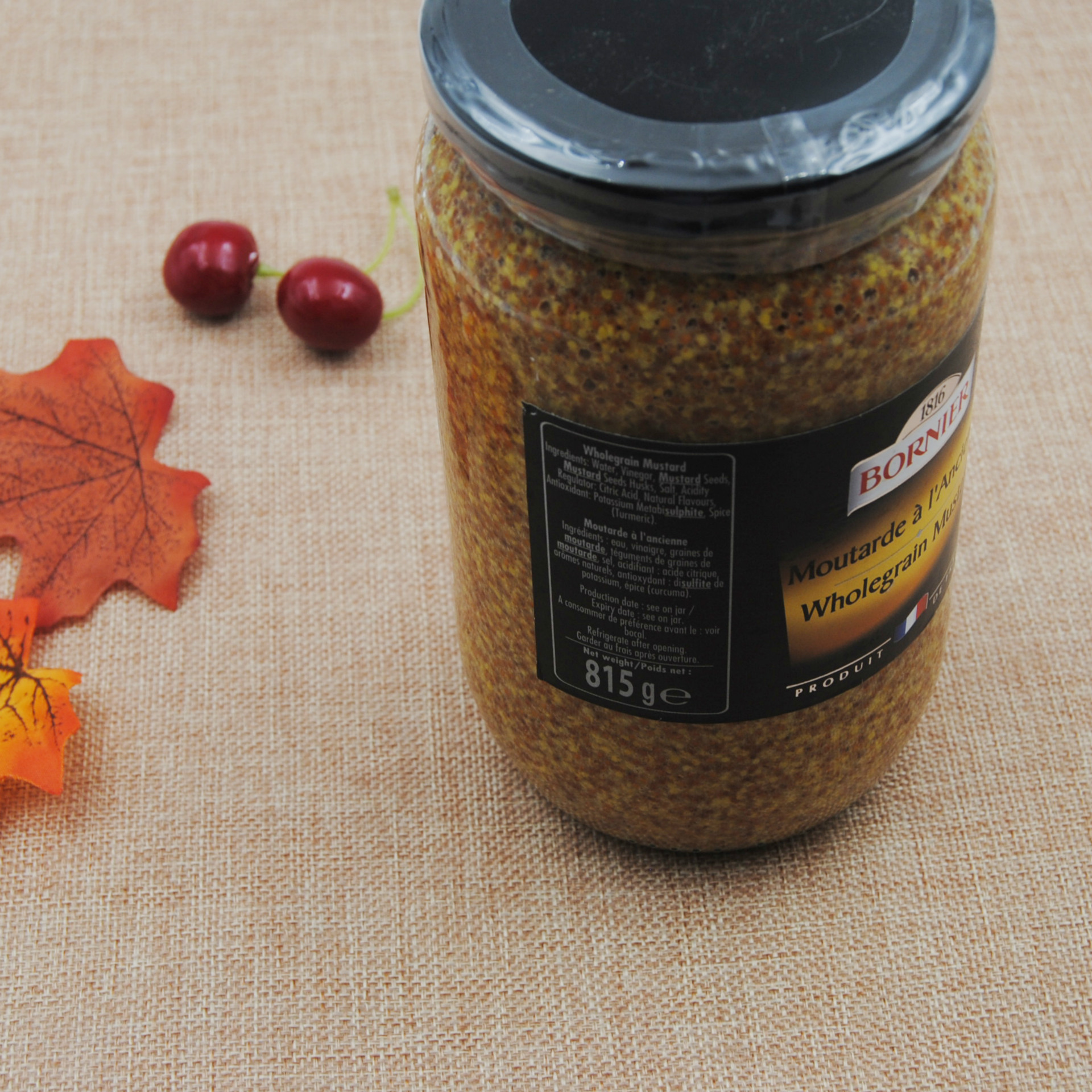 法国原装进口宝年大藏粗粒芥末芥末籽酱粗芥末酱815g西餐食材批发