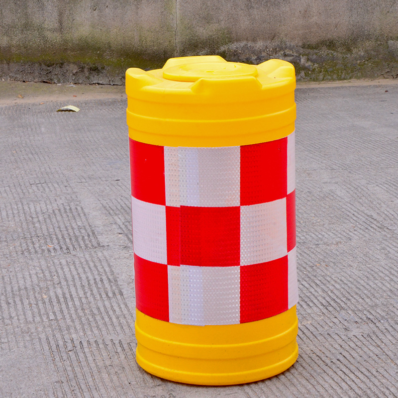 吹塑防撞桶50*70反光桶交通警示桶隔离桶注水防撞 道裕安交