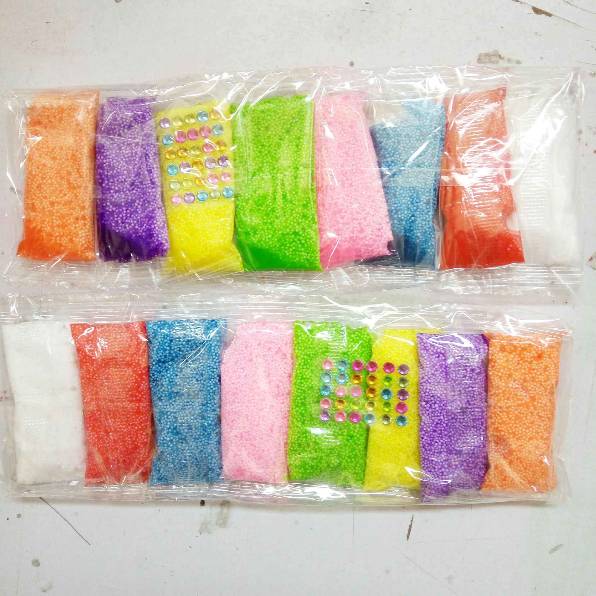 超轻粘土5克8色雪花泥儿童diy材料包橡皮太空彩泥