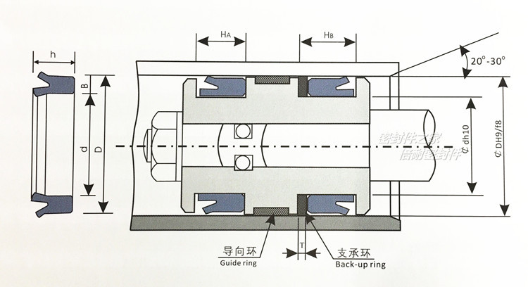 yxd标准usp型活塞用密封圈 孔用u型圈y型圈 进口聚氨酯性能更优