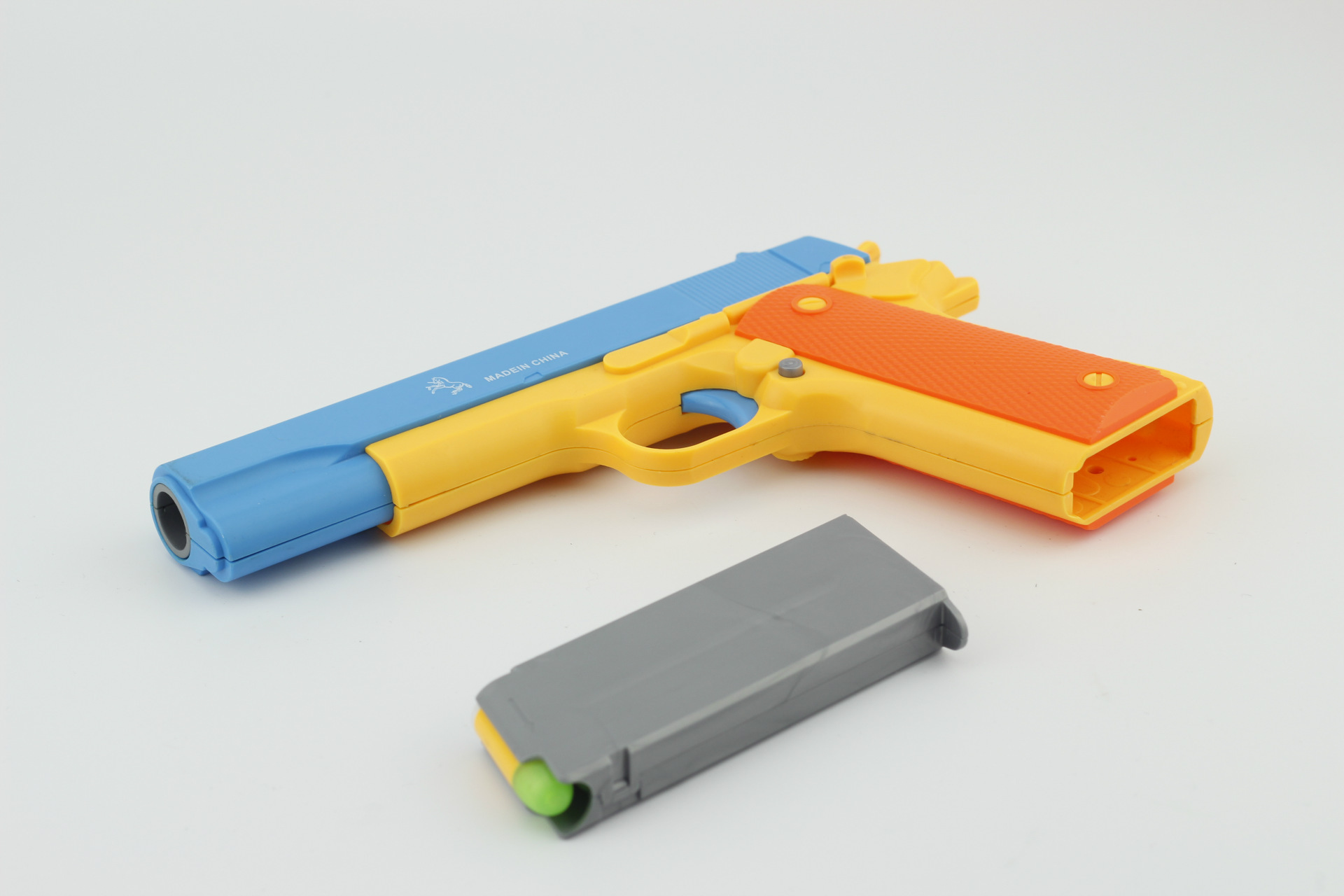 儿童手动软弹枪短枪彩色子弹狙击枪玩具枪柯尔特对粘