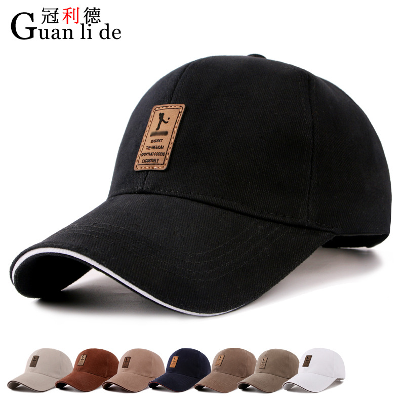 New Korean Style Men's Baseball Cap Cotton Peaked Cap Autumn Hat Outdoor Sports Sunhat Wholesale Simple