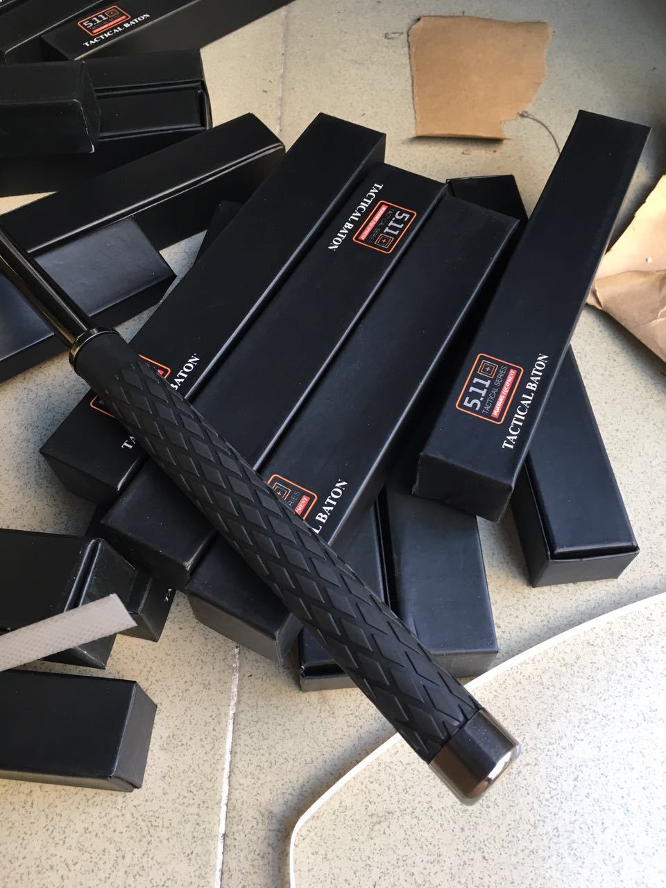 【打弯包退】美国正品511甩棍asp黑鹰伸缩棍三节户外防身武术棍