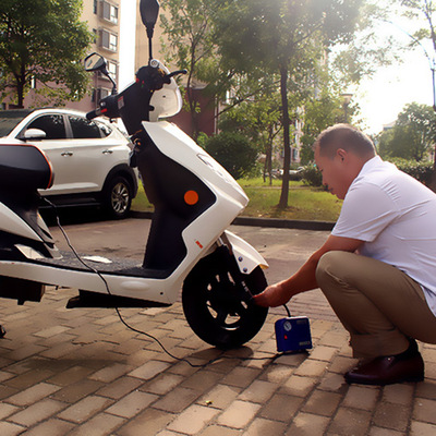 通用电动车充气泵48-96v电瓶车打气泵摩托车三轮车应急便携充气