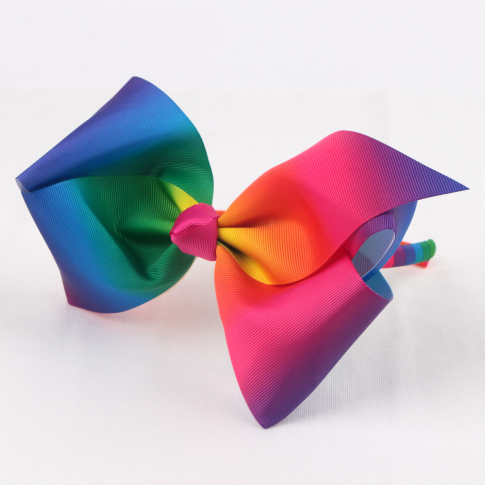 可爱彩虹蝴蝶结儿童布艺发箍 手工时尚diy儿童发箍发饰 厂家批发