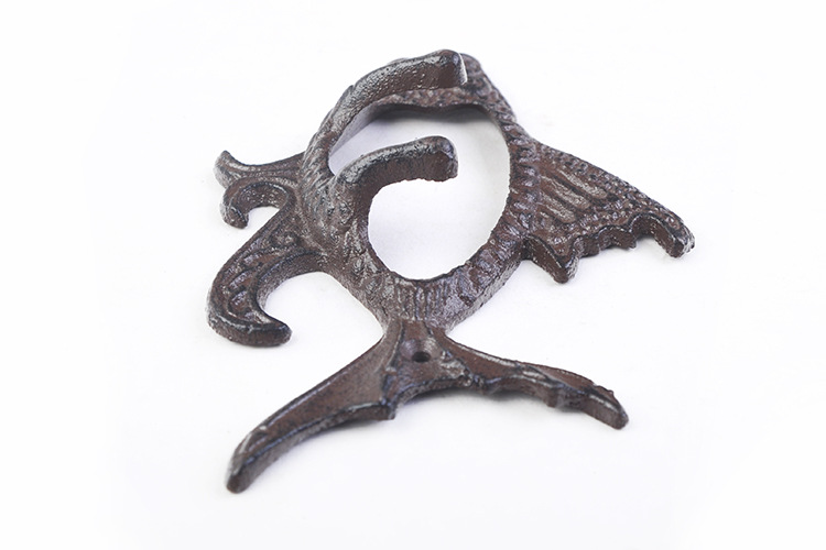 金鱼金属双钩铸铁铁艺挂钩酒吧软装墙面装饰挂件复古创意墙体壁挂