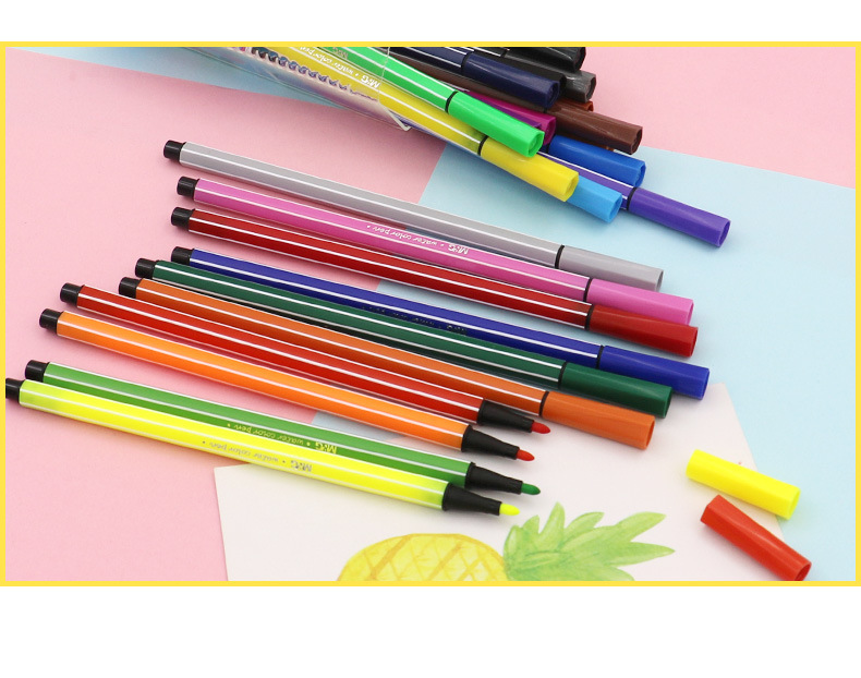 晨光水彩笔24色jcp95840超级飞侠六角筒装可儿童小学生水洗绘画笔