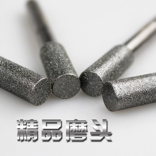 金刚石磨头 6mm柄 打磨头 电镀金刚砂磨头磨棒加长合金打磨头10mm