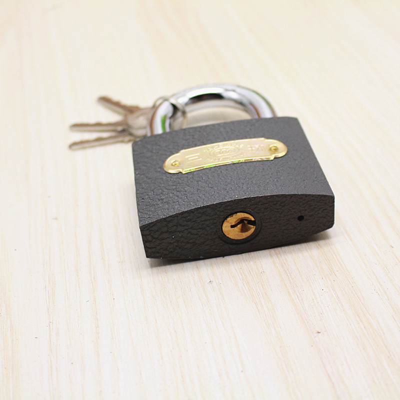 三环挂锁367直开一字锁宿柜子锁抽屉电箱信箱锁头锁子75毫米