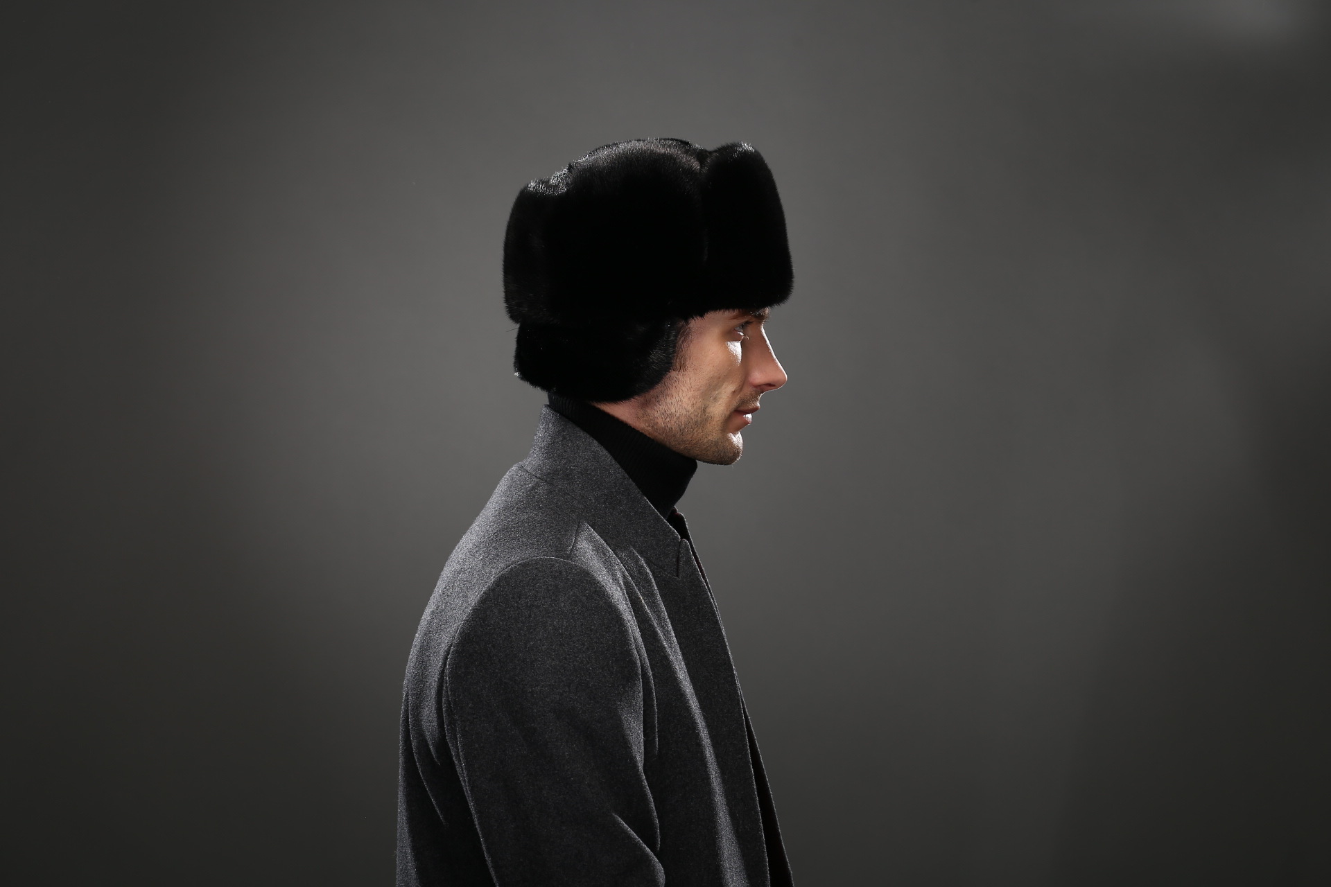 水貂皮帽子男冬季皮草帽子男款户外保暖老头京式帽整貂毛时尚休闲