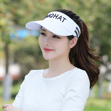 新款棒球帽男女夏季时尚防晒帽运动户外空顶帽KMQHAT字母遮阳帽