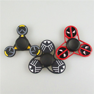 指尖陀螺漫威marvel死侍神盾局手指螺旋成人减压陀螺三叶合金玩具