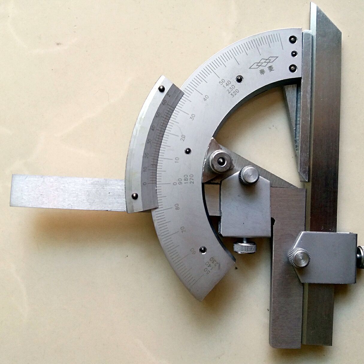 直销0-320 360 万能量角器角度尺 不锈钢测量游标万能角度尺