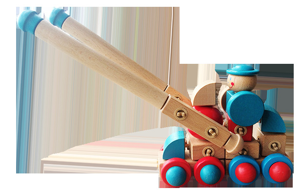 优木可旋转积木 经典系列百变拼装组合拆装木制儿童益智玩具