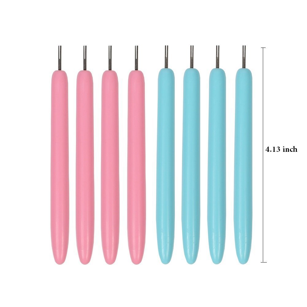 粉色蓝色衍纸分叉卷纸笔 diy花朵制作手工绘画quilling外贸工具