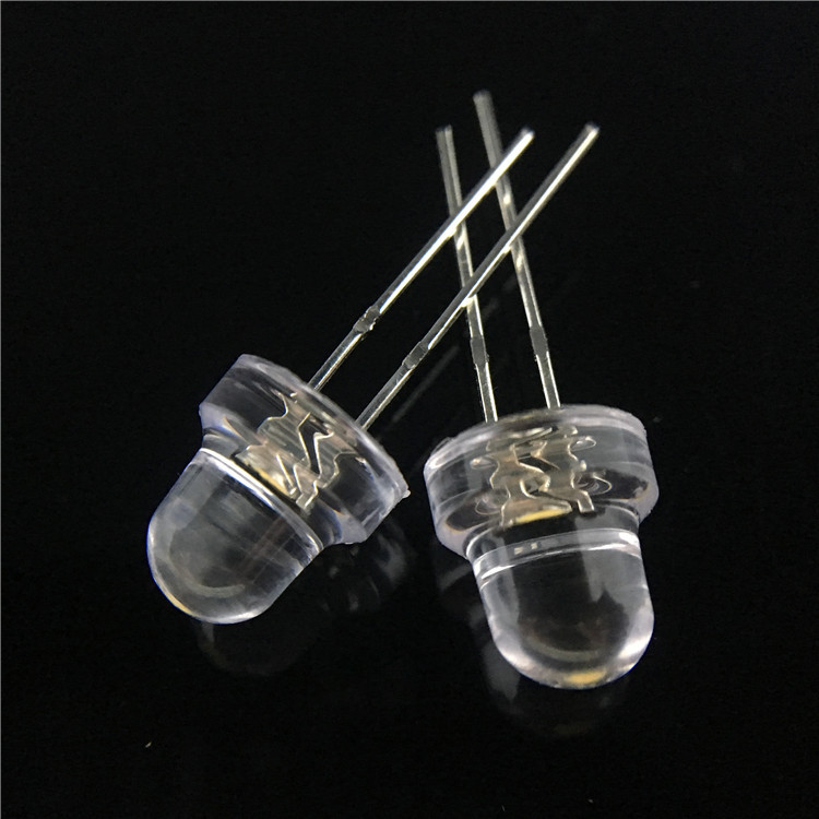 厂家供应8mm草帽奶头暖白光led灯 f8异形灯珠 医用瞳孔晶笔灯灯珠