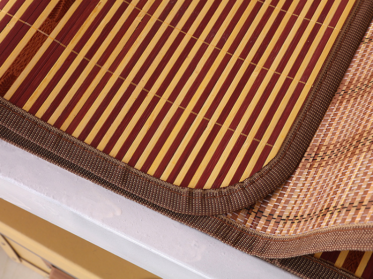 双面竹凉席折叠竹席0.9m学生席子单位寝室席直筒席双人席1.51.8m