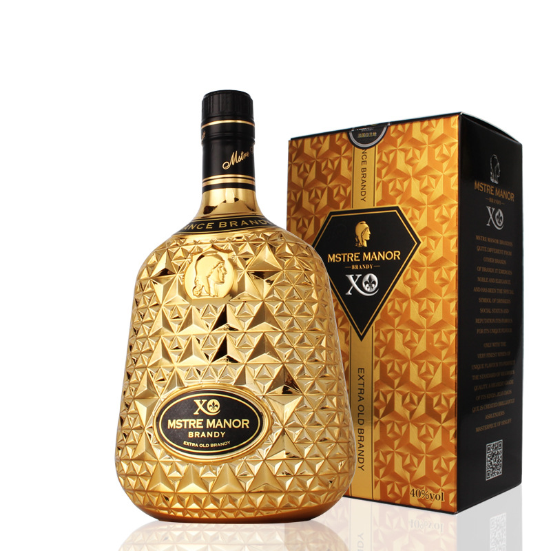 供应热销法国xo洋酒白兰地金珍藏版礼盒装700ml