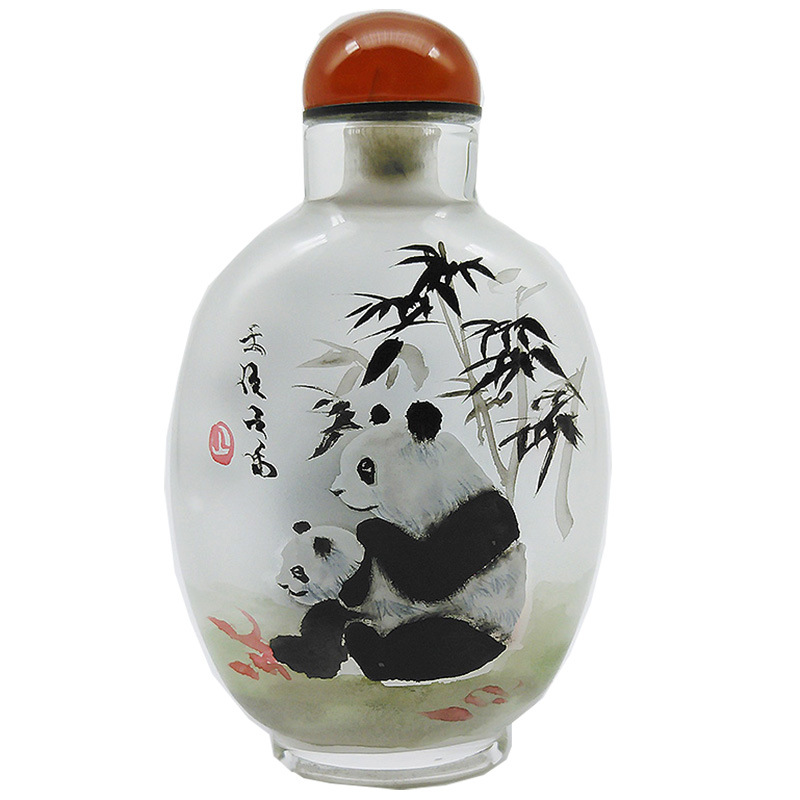 衡水三绝内画鼻烟壶侯店毛笔金鱼带木盒礼品袋手工艺品工艺礼品