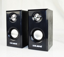 厂家木质JT042小音箱新款重低音音箱USB高木质音响音箱批发