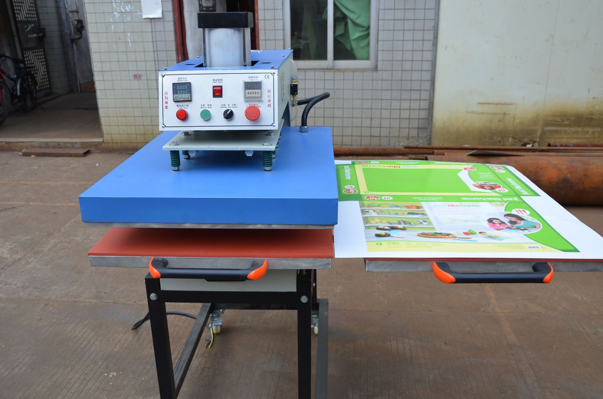 厂家直销半自动双工位压烫机38*38 气动印花烫画机