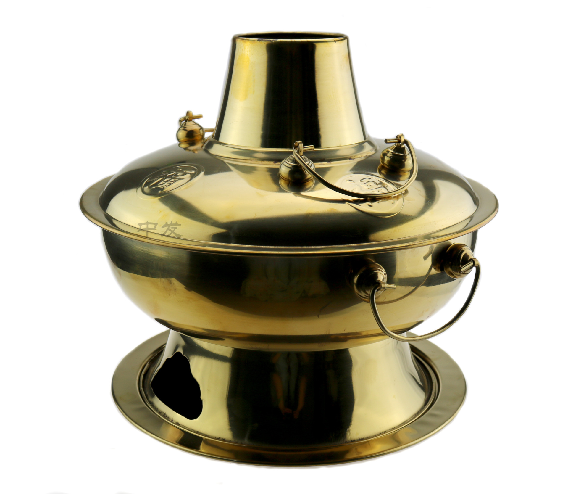 纯铜炭涮锅 老北京涮肉火锅 火锅老式传统家用纯铜火锅 木炭火锅