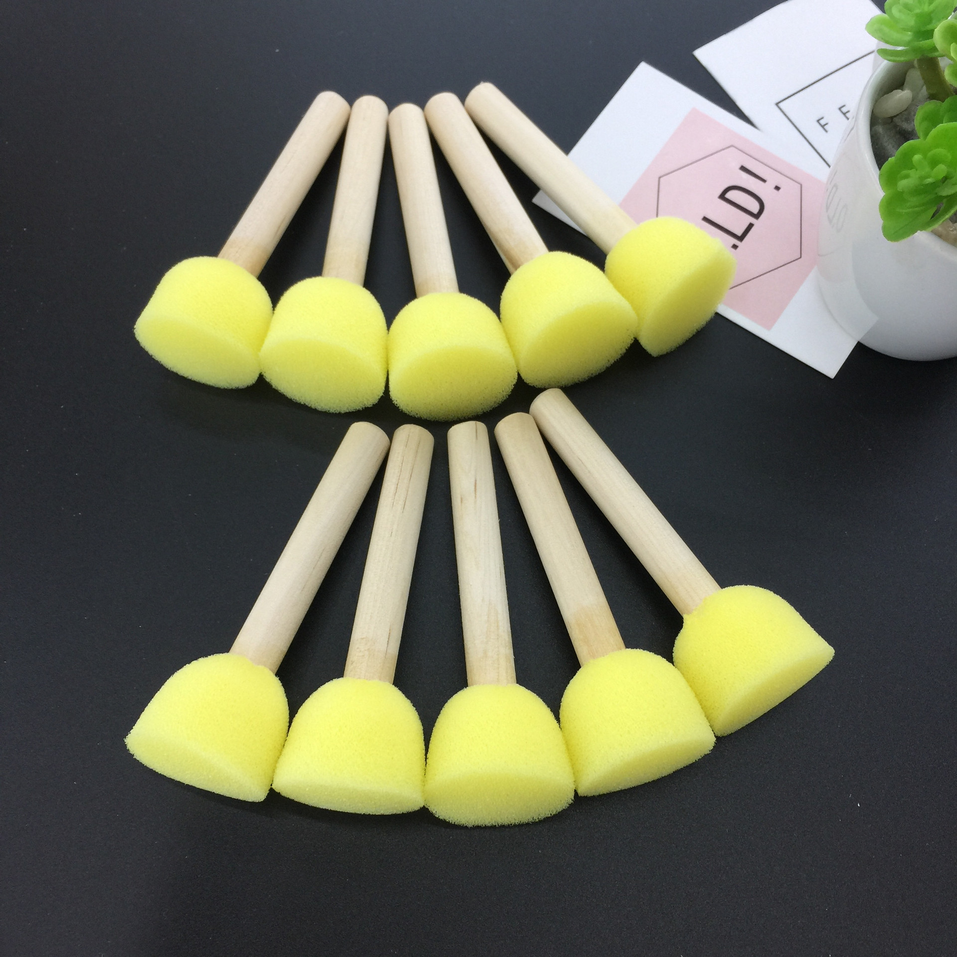 厂家直销儿童绘画海绵刷单支3公分蘑菇棒印章幼儿园早教美术用品