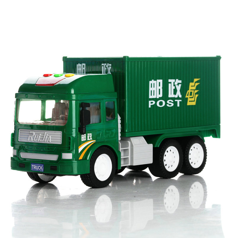儿童惯性运输车 灯光故事 邮政车玩具模型