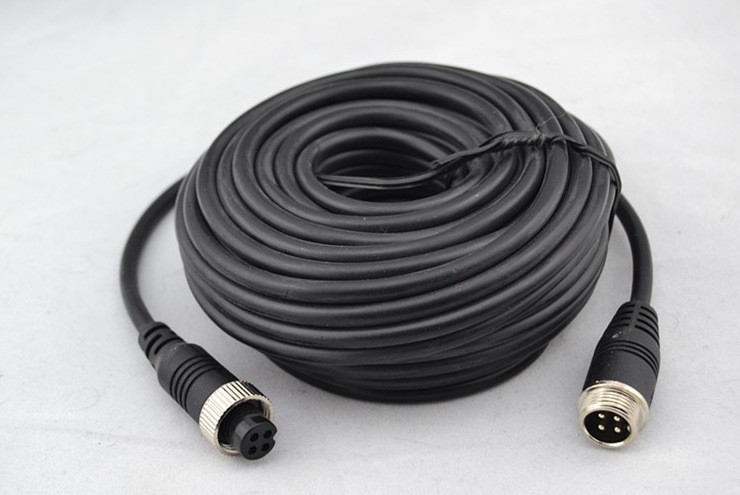 航空头线 专配车载监控4p公母配线 5米航空头音视频/电源综合一体