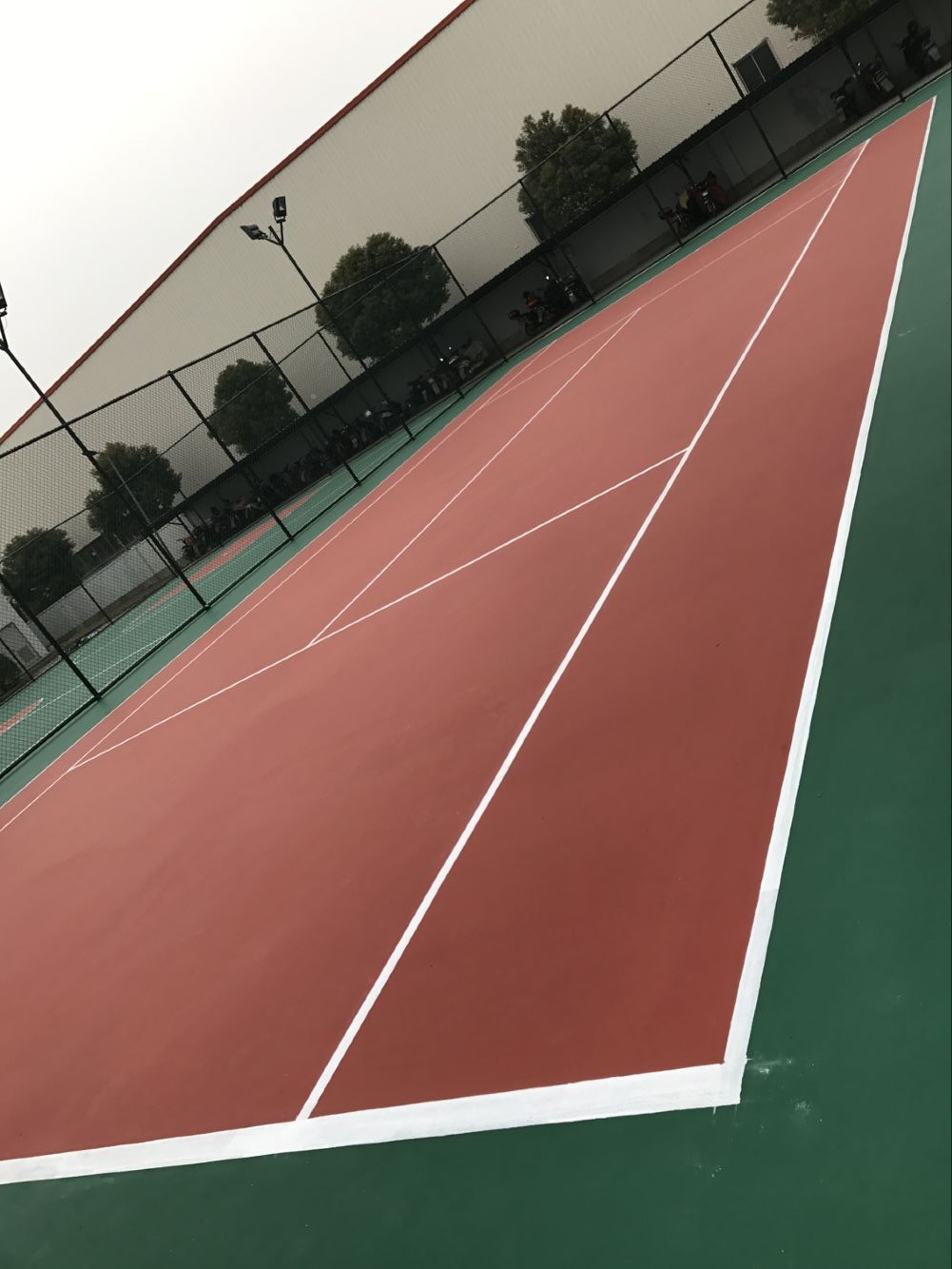 4mm硅pu球场施工 弹性硅pu塑胶篮球场地面 塑胶面层材料铺设