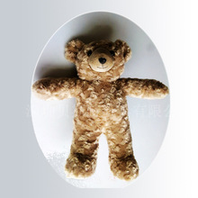 毛绒玩具厂订做logo 2019年新款 棕色玫瑰绒小熊公仔、玩偶、娃娃