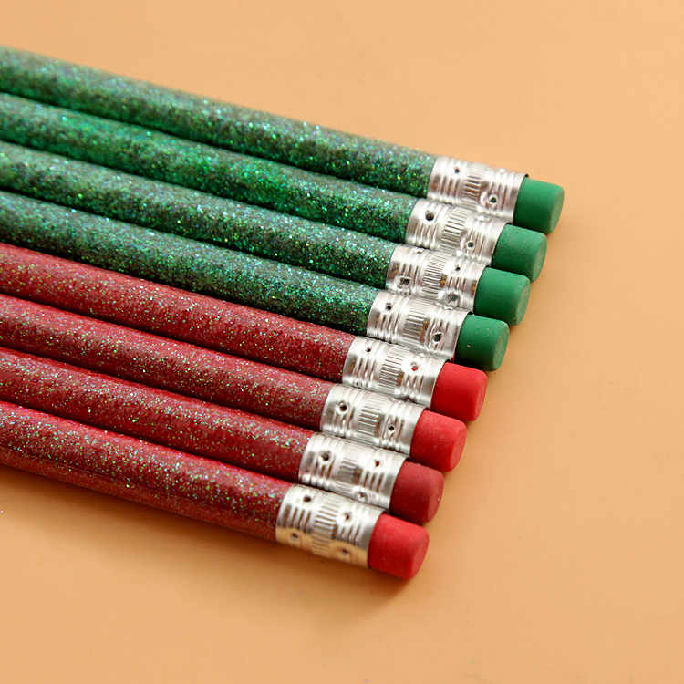 供应金粉笔 金粉铅笔 闪光粉铅笔 闪光铅笔 金葱粉hb铅笔 带皮头