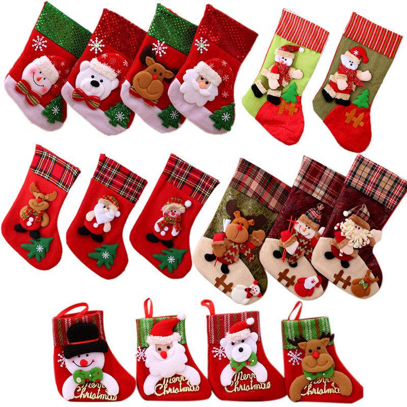 Christmas Decoration Supplies Santa Claus Little Socks Christmas Tree Pendant Christmas Stockings Gift Bag Christmas Bag