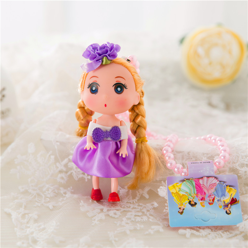 厂家批发 韩版畅销新款儿童饰品 亚克力珍珠洋娃娃项链义乌饰品