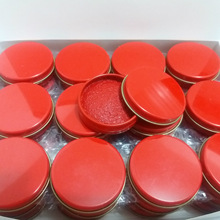 供应篆刻书法红色铁盒手工印泥 盖章印 环保书画印泥 定制logo