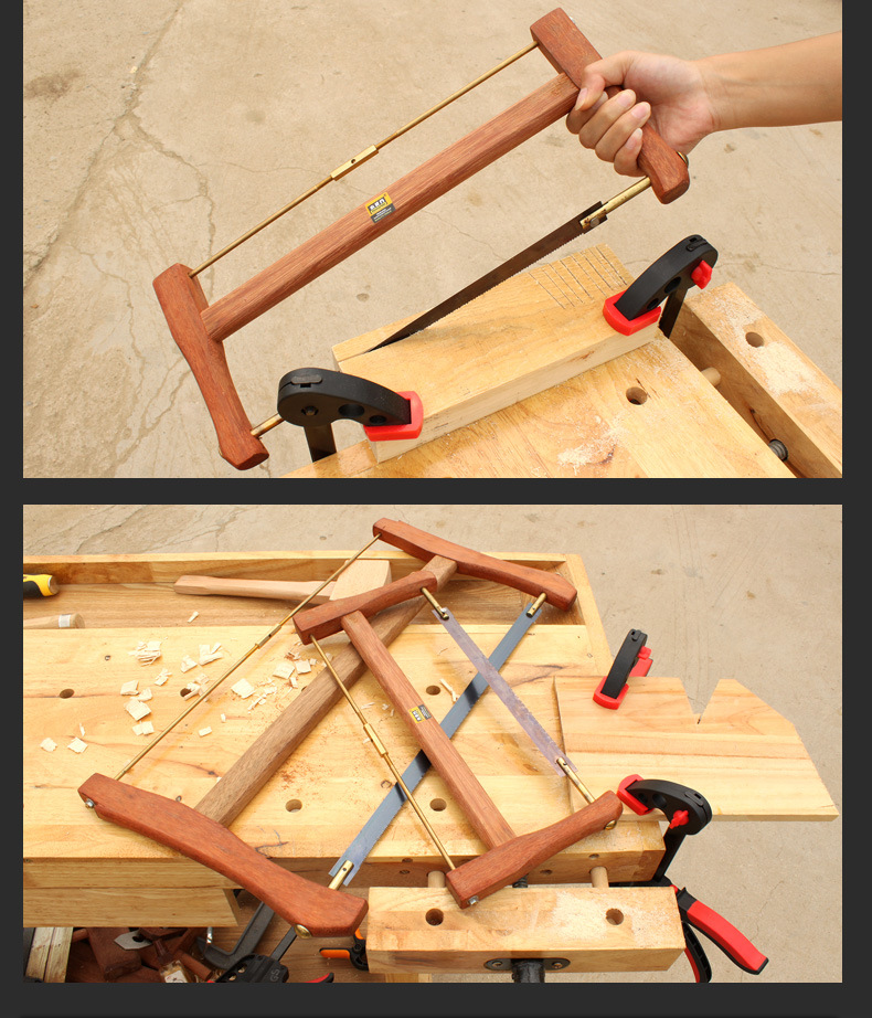 木井方酸枝硬木木工框锯手锯家用多功能据大号园林伐木小手工锯子