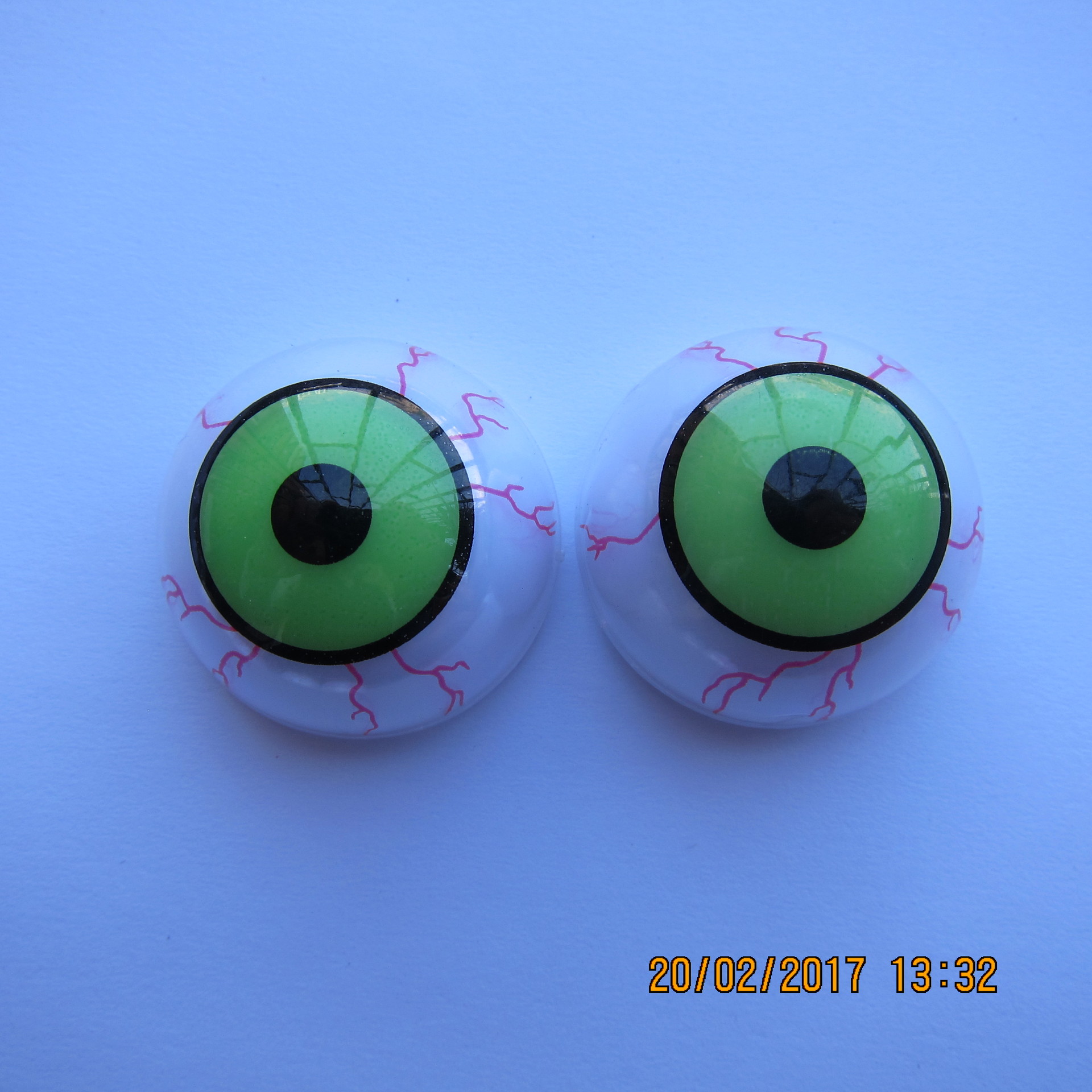 玩具眼diy配件33.5半圆血丝仿真娃娃动物眼球pvc塑料胶片印刷眼睛