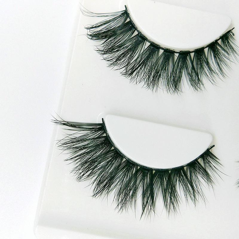 3d-x9 Three-Dimensional Multi-Layer False Eyelashes Thick Tufted Eye Tail Extended 3 Pairs Installed Eyelash Factory Wholesale