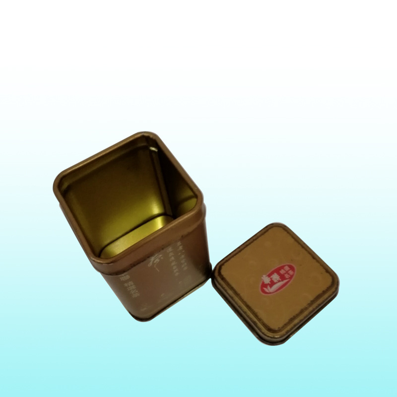 厂家供应广东茗茶茶叶包装铁盒迷你马口铁正方形可定的