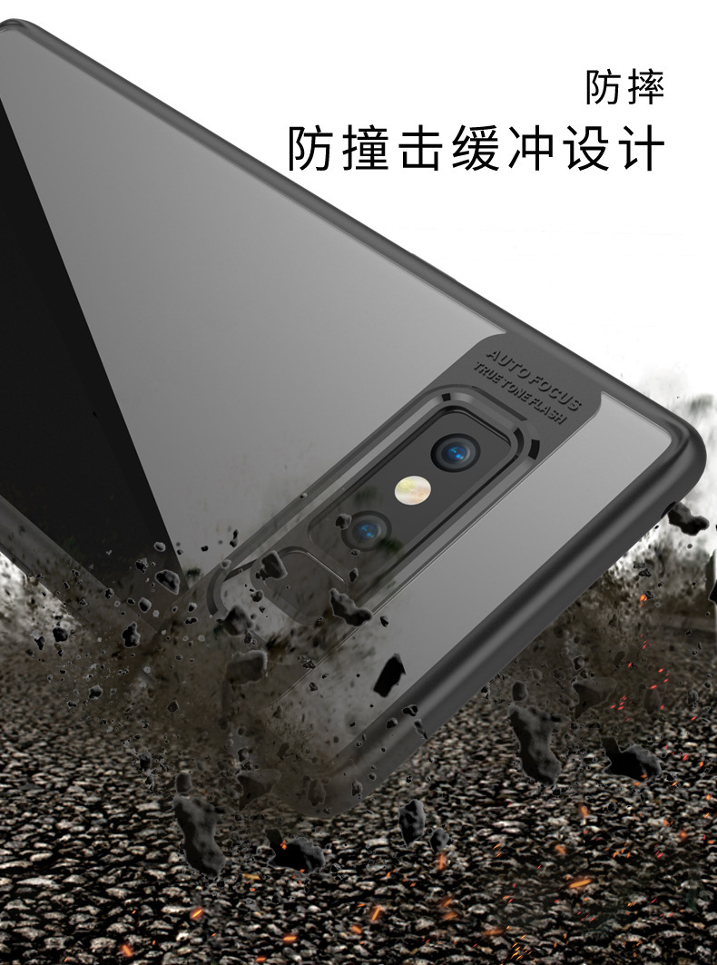 三星note8 s8 plus硅胶全包透明壳创意防摔保护套tpu pc二合一