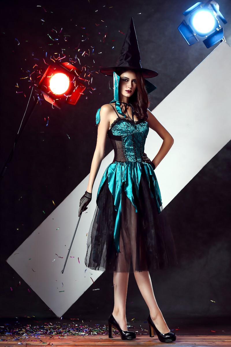 万圣节服装 成人女巫cosplay巫婆吸血鬼恶魔角色扮舞台表演演出服