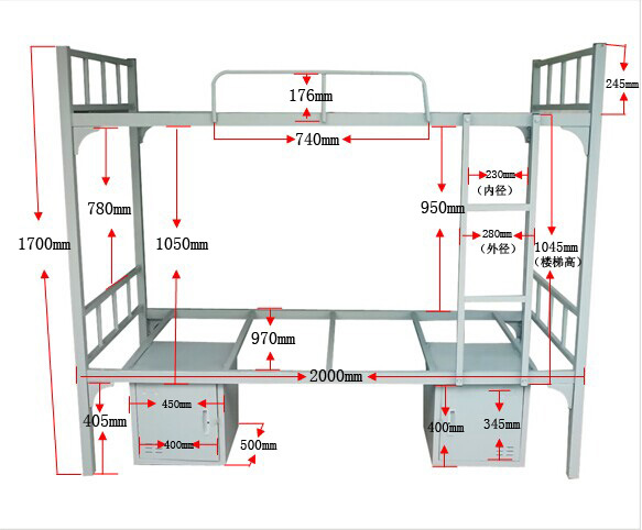 方通铁床 双层铁床 上下铺铁床 工厂宿舍铁床 深圳铁床 东莞工厂