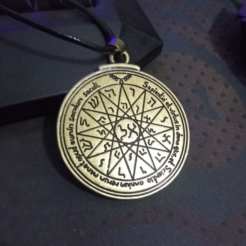 维京饰品五金水晶护身符所罗门密封吊坠密封爱情kabbalah异教首饰